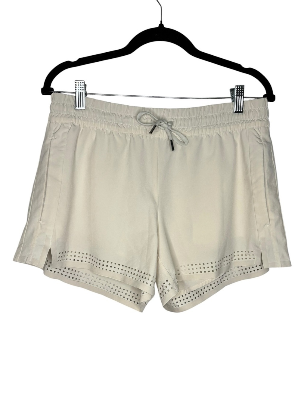 Athleta Baja Short Cream Lined Size 8 Workout Athleisure Gym Athletic